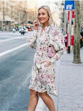 NWT Johanna Ortiz x H&M Linen Floral Shirt Dress Belted XXL